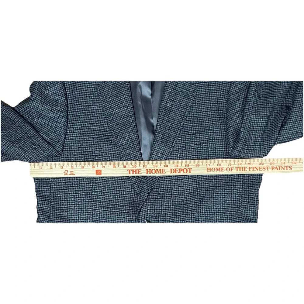 Chaps Ralph‎ Lauren 42R Gray Black Houndstooth 100% Lambswool Blazer Sports Coat